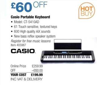 Costco Casio portable keyboard offer