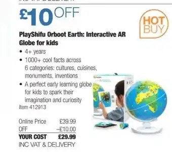 Costco Playshifu orboot earth: interactive ar globe for kids offer