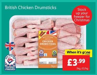 Lidl British chicken drumsticks offer