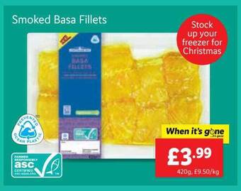 Lidl Smoked basa fillets offer