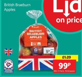 Lidl British braeburn apples offer