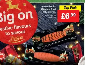 Lidl Smoked danish rainbow trout offer