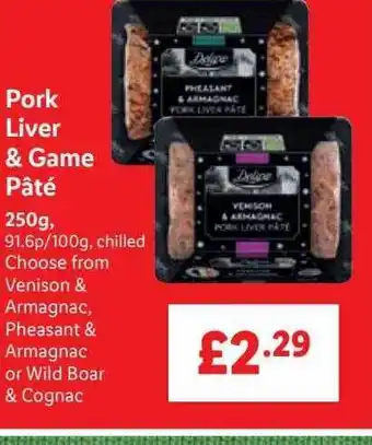 Lidl Pork liver & game pâté offer