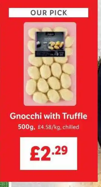 Lidl Gnocchi with truffle offer