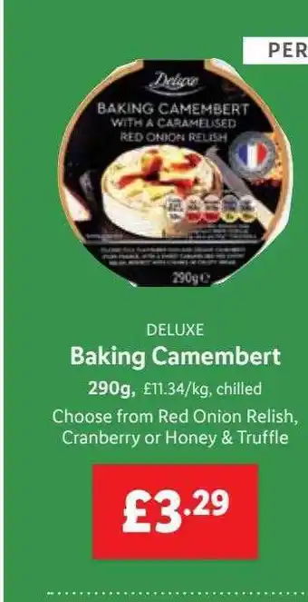 Lidl Deluxe baking camembert offer
