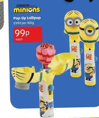 Aldi Minions Pop-up Lollipop offer