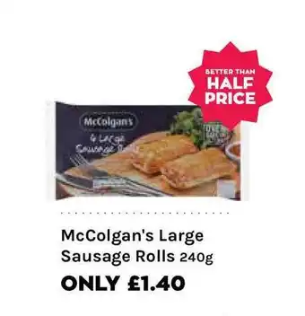 Mace Mc Colgan's Large Sausage Rolls 240g offer