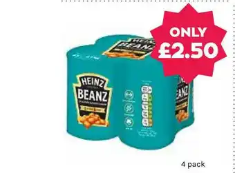 Mace Heinz Beanz 4 Pack offer