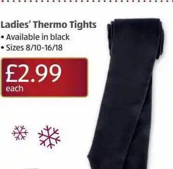 Aldi Ladies' thermo tights offer