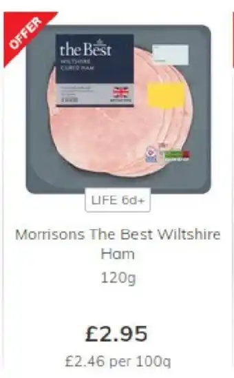 Morrisons Morrisons The Nest Wiltshire Ham 120g offer