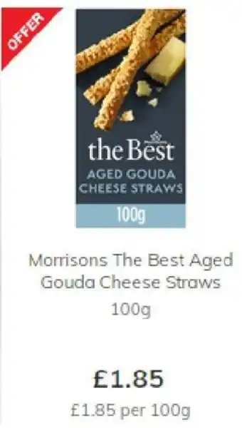 Morrisons Morrisons The Best Aged Gouda Cheese Straws 100g offer