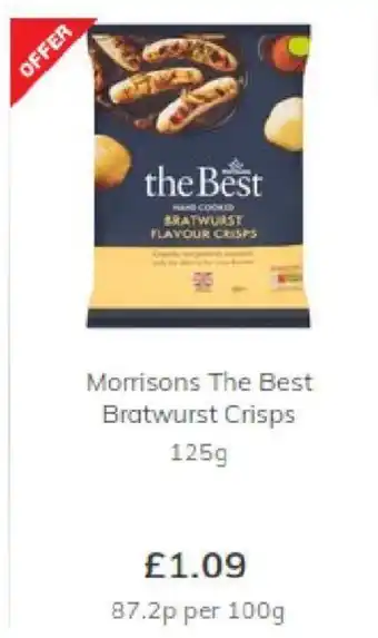 Morrisons Morrisons The Best Bratwurst Crisps 125g offer