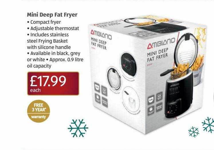 Ambiano mini deep fat fryer offer at Aldi