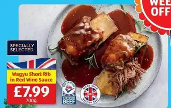 Aldi Wagyu short rib in red wine sauce offer