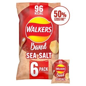 Tesco Walkers baked sea salt 6 x 22g offer