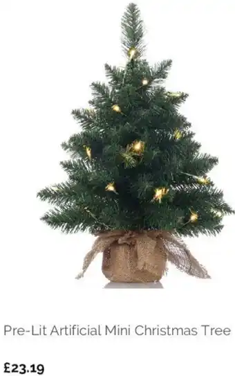 Pre-Lit Artificial Mini Christmas Tree