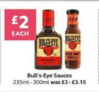 SuperValu Bull's-eye Sauces offer