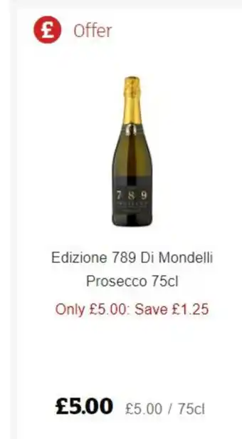 Sainsbury's Edizione 789 Di Mondelli Prosecco offer
