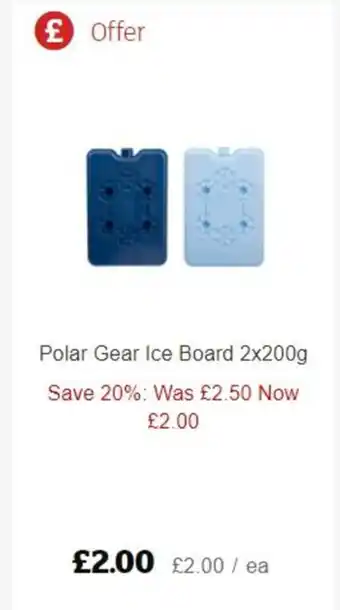 Sainsbury's Polar Gear Ice Board 2x200g offer