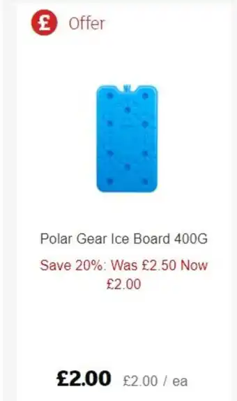 Sainsbury's Polar Gear Ice Board 400g offer
