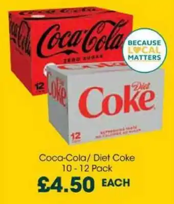 Centra Coca Cola/ Diet Coke 10-12 Paack offer