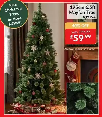 The Range 195 cm 6.5ft mayfair tree offer