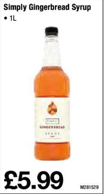 Makro Simply Gingerbread Syrup offer