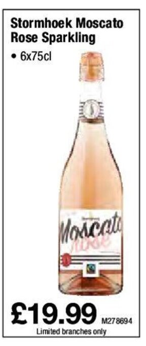 Makro Stormhoek Moscato Rose Sparkling offer