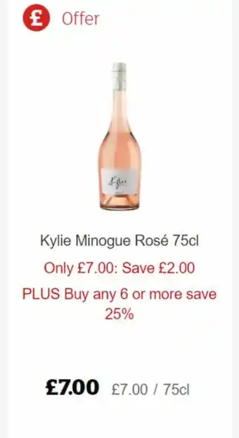 Sainsbury's Kylie Monigue Rose 75cl offer