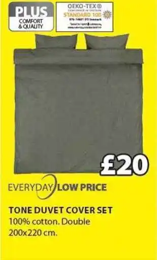 JYSK Every day low price tone duvet cover set offer