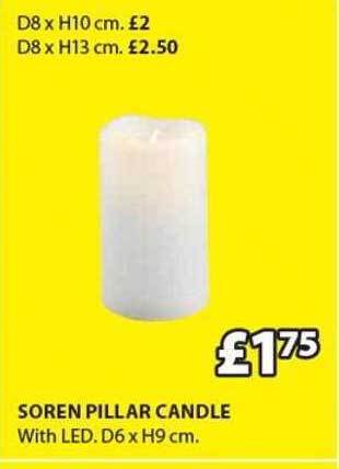 JYSK Soren pillar candle offer