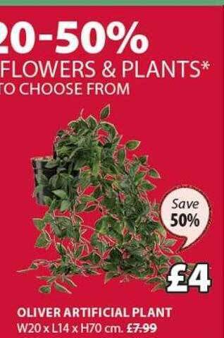 JYSK Oliver artificial plant offer