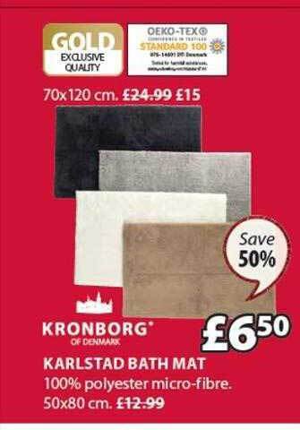 JYSK Kronborg karlstad bath mat offer