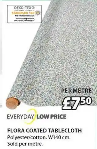 JYSK Every day low price flora coated tablecloth offer
