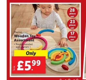 Lidl Playtive wooden toy assortment offer