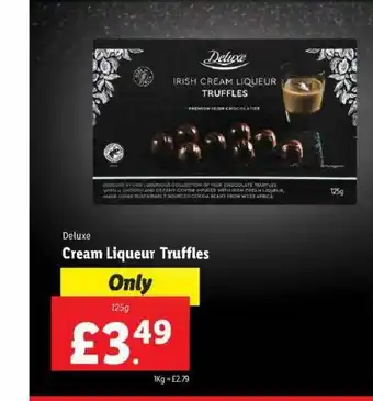 Lidl Deluxe cream liqueur truffles offer