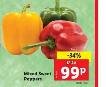 Lidl Mixed sweet peppers offer