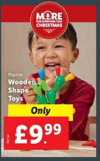 Lidl Playtive wooden shape toys offer