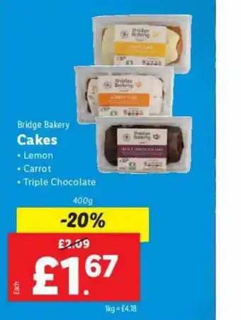 Lidl Bridge bakery cakes offer