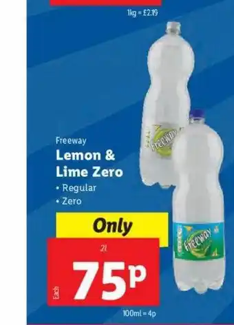 Lidl Freeway lemon & lime zero offer