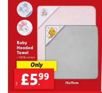 Lidl Baby hooded towel offer