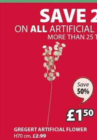 JYSK Gregert artificial flower offer