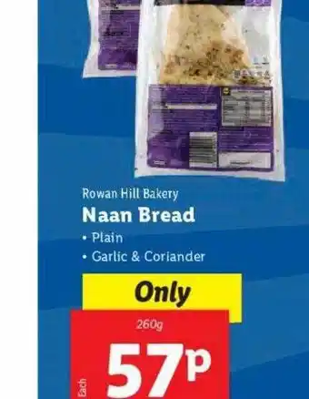 Lidl Rowan hill bakery naan bread offer