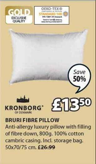 JYSK Kronborg bruri fibre pillow offer