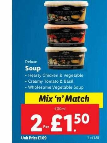 Lidl Deluxe soup offer