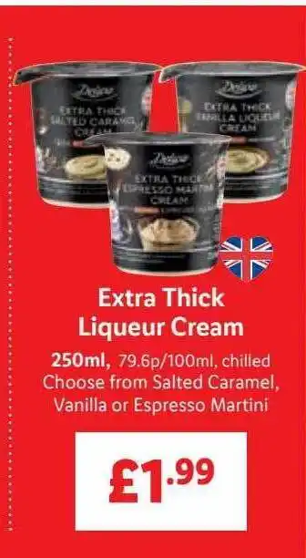 Lidl Extra thick liqueur cream offer