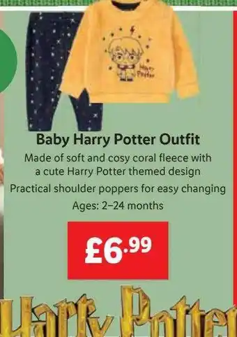 Lidl Baby harry potter outfit offer