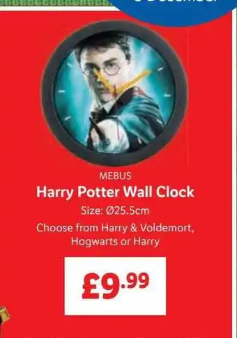 Lidl Mebus harry potter wall clock offer