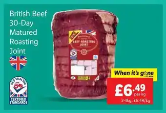 Lidl British beef 30-dahy matured roasting joint offer