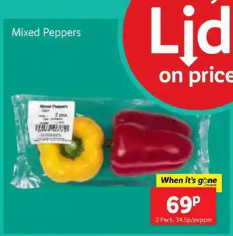 Lidl Mixed peppers offer